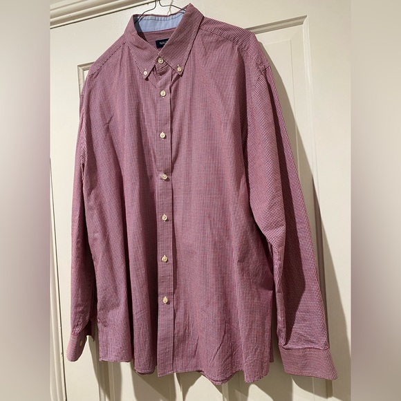 Nautica Mens button down dress shirt red plaid checkered - Picture 8 of 11